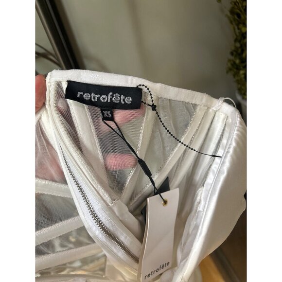 retrofete Ludlow Strapless Corset Mini Dress White Womens Size XS - Picture 13 of 13